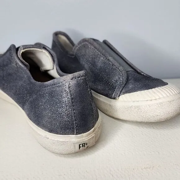 Frye Claudia Slip On Gray suede fashion Sneakers flat Size 9.5M