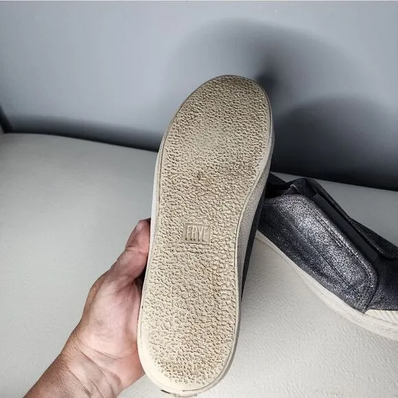 Frye Claudia Slip On Gray suede fashion Sneakers flat Size 9.5M