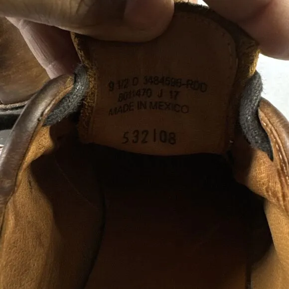 Frye Jones Oxford Men's Size 9.5 D Shoes Brown Nubuck Leather Distressed