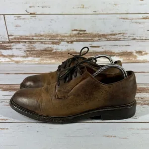 Frye Jones Oxford Men's Size 9.5 D Shoes Brown Nubuck Leather Distressed