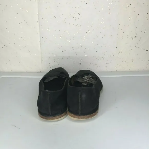 Frye Kyle Black Leather Slip On Flats - Size 7.5