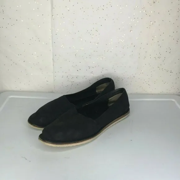 Frye Kyle Black Leather Slip On Flats - Size 7.5