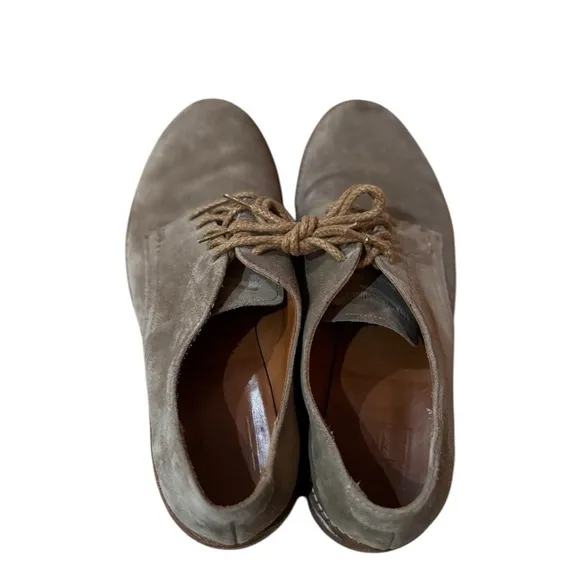 Frye Men’s Plain Toe Gray Suede Oxford US Size 9 Dress Shoes Casual