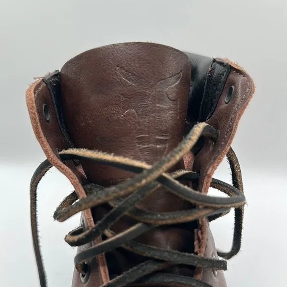 Frye Sz 7 Brown Leather Hiking Lace-Up Boots
