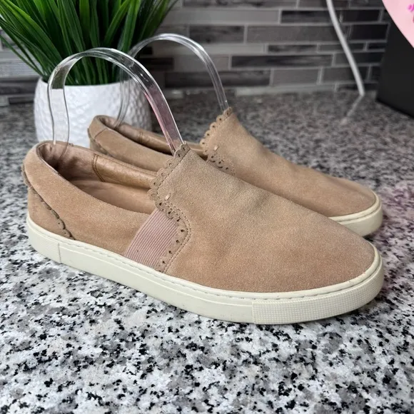 Frye | Women's Ivy Scallop Slip-on Suede Sneakers Size 8.5