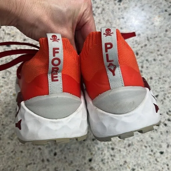 G Fore Orange red MG4.1 golf hybrid sneaker shoe shoes 10.5 slip on