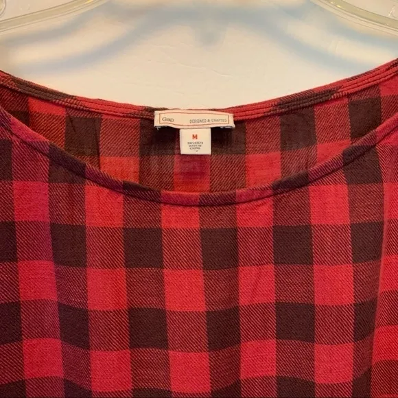 GAP (NWOT) Buffalo plaid, drawstring waist dress, with 2 front pockets, size M