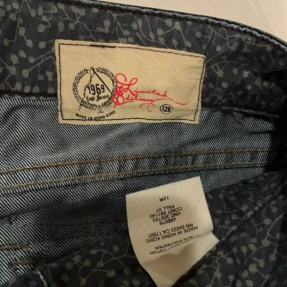 GAP size 12 blue wide leg jeans 1969 limited edition with stretch NWOT