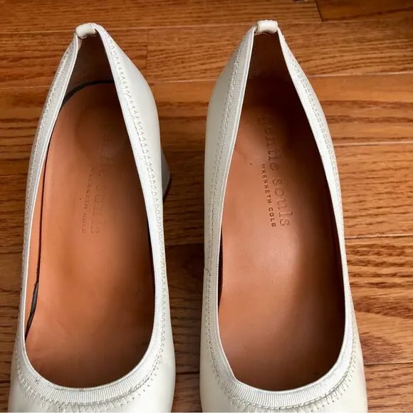 GENTLE SOULS by Kenneth Cole Dionne Pointed Toe Slip On Pumps Stone Women's 7.5M