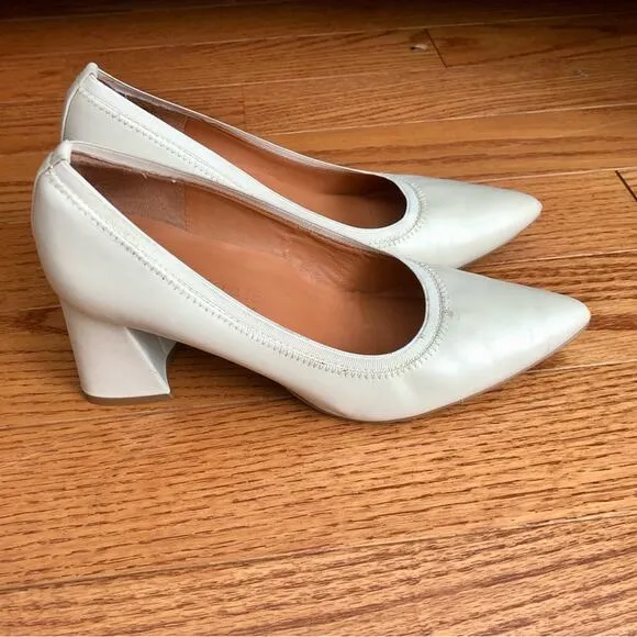 GENTLE SOULS by Kenneth Cole Dionne Pointed Toe Slip On Pumps Stone Women's 7.5M