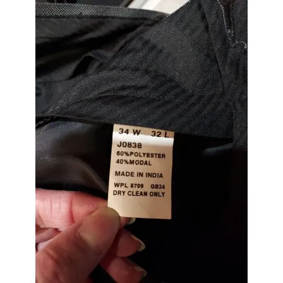 Geoffrey Beene 2 pc‎ Suit Coat Pants Trousers Gray Men's 40R 34 32 J0838