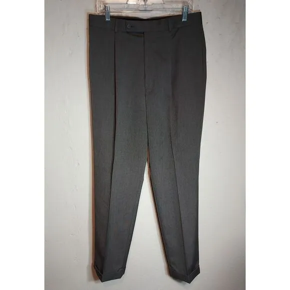 Geoffrey Beene 2 pc‎ Suit Coat Pants Trousers Gray Men's 40R 34 32 J0838