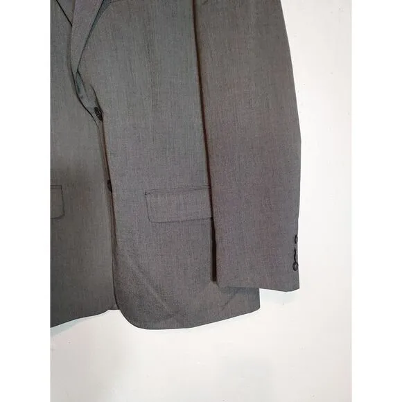 Geoffrey Beene 2 pc‎ Suit Coat Pants Trousers Gray Men's 40R 34 32 J0838