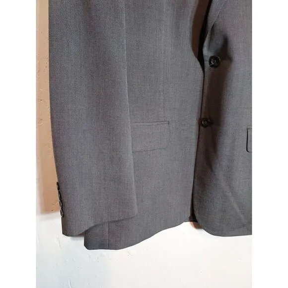 Geoffrey Beene 2 pc‎ Suit Coat Pants Trousers Gray Men's 40R 34 32 J0838