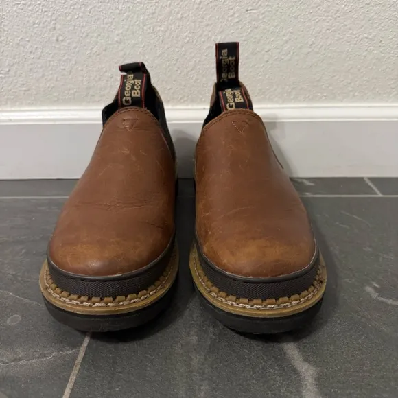 Georgia Boot Mens Revamp Romeo Work Shoes Size 8.5 Soft Toe GB00320 Brown Work