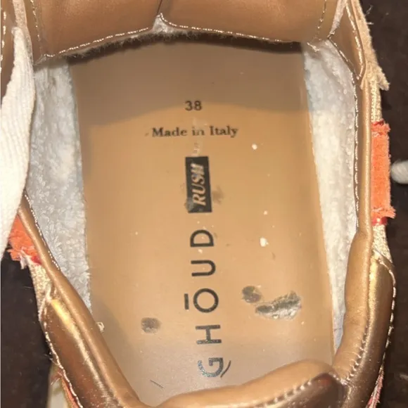 GHOUD RUSH Men's Tan and Orange Sneakers
