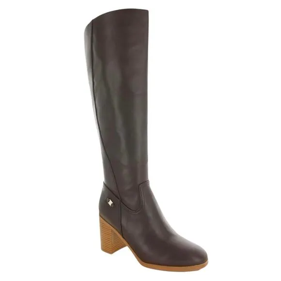 Giani Bernini Women's Odettee Block Heel Knee High Riding Boots Brown Size 10