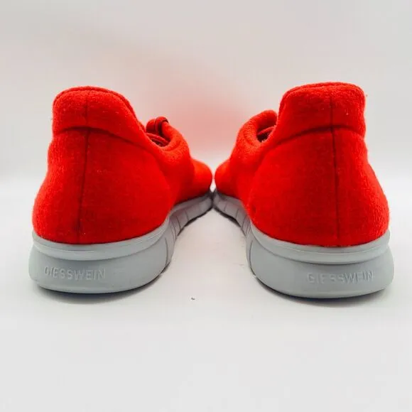 Giesswein Shoes Mens EU 46 US 13 Red Wool Merino Runner Lace Up Casual Sneakers