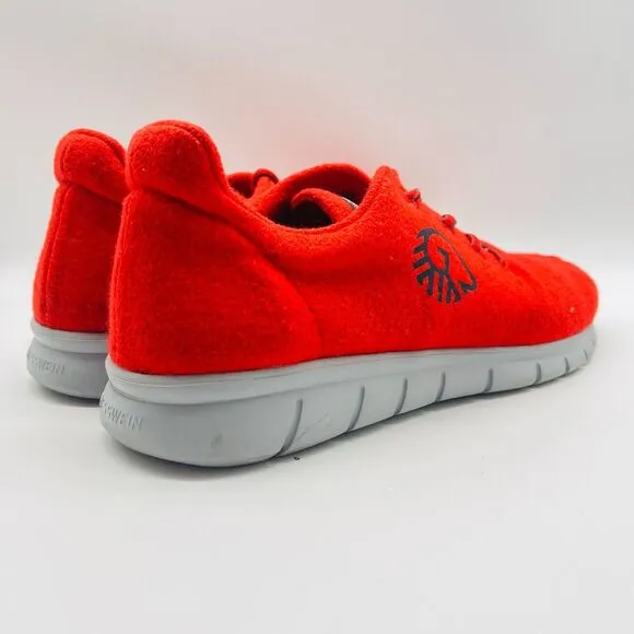 Giesswein Shoes Mens EU 46 US 13 Red Wool Merino Runner Lace Up Casual Sneakers