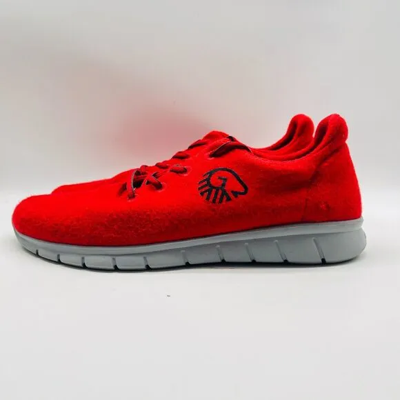 Giesswein Shoes Mens EU 46 US 13 Red Wool Merino Runner Lace Up Casual Sneakers