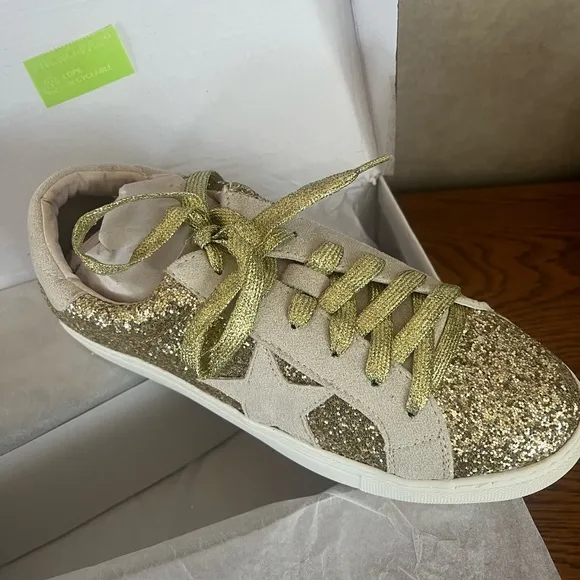 Gold Glitter Sneakers