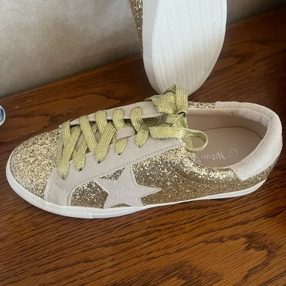 Gold Glitter Sneakers