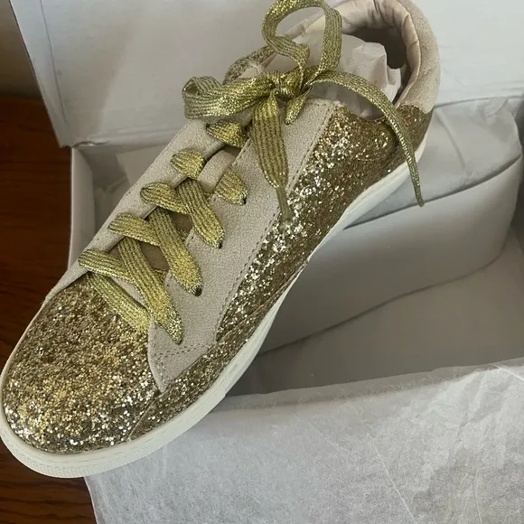 Gold Glitter Sneakers