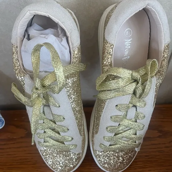 Gold Glitter Sneakers
