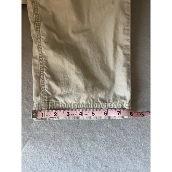 Gramicci Men's Khaki Outdoor Pants Large Drawstring Waist Hiking Camping Work