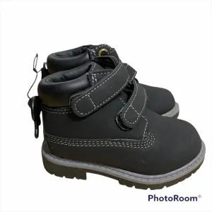 Gray Work Boots NWT Sz 5 Kids Baby Black Ankle