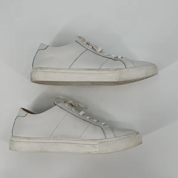 GREATS Brooklyn Royale White Leather Lace Up Sneakers Size 12