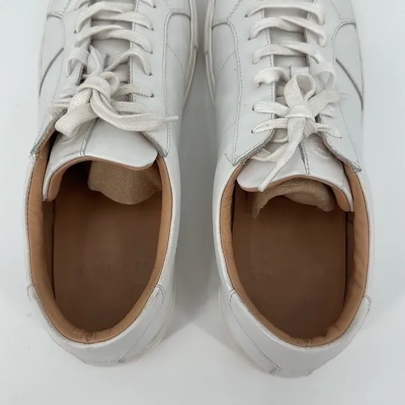 GREATS Brooklyn Royale White Leather Lace Up Sneakers Size 12