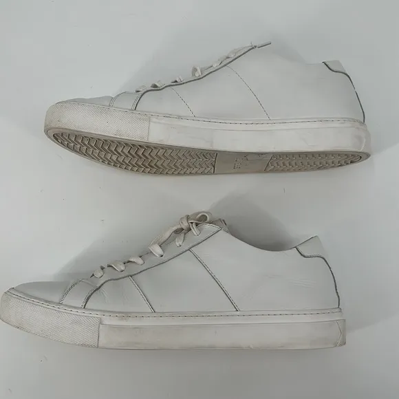 GREATS Brooklyn Royale White Leather Lace Up Sneakers Size 12