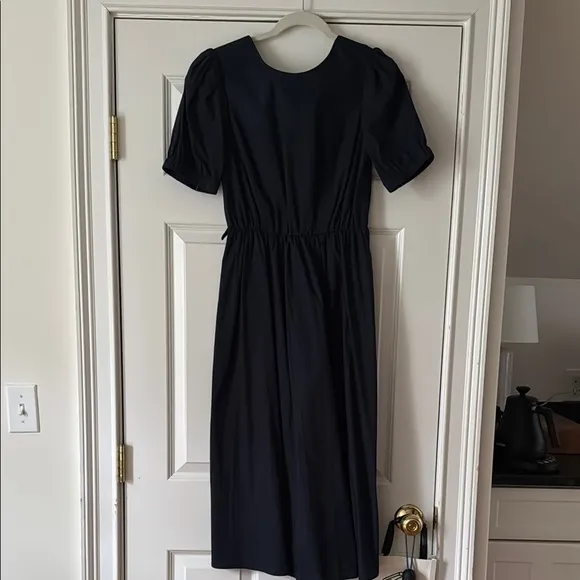 Greylin navy Scoop-back Midi Dress size S NWT