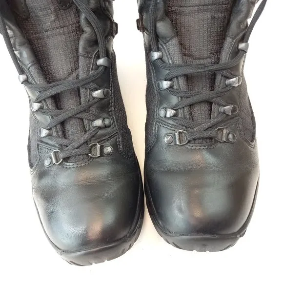 Hanwag Black Leather Combat Hiking Biker Boots (8.5 US)
