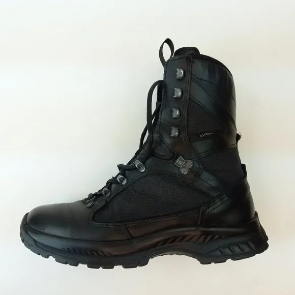 Hanwag Black Leather Combat Hiking Biker Boots (8.5 US)