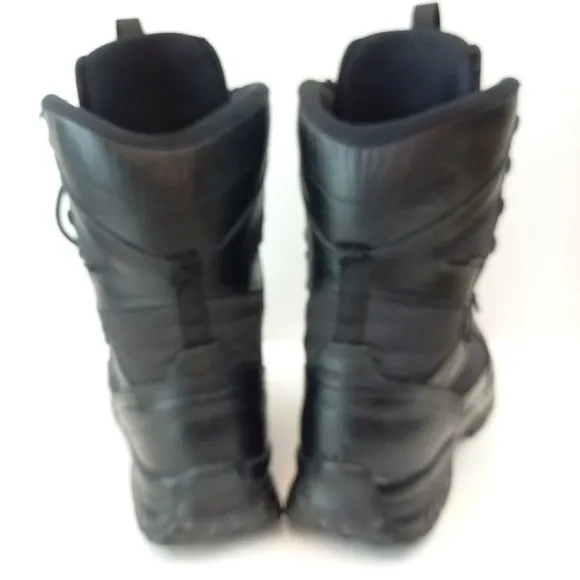 Hanwag Black Leather Combat Hiking Biker Boots (8.5 US)