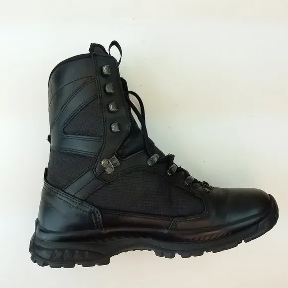 Hanwag Black Leather Combat Hiking Biker Boots (8.5 US)