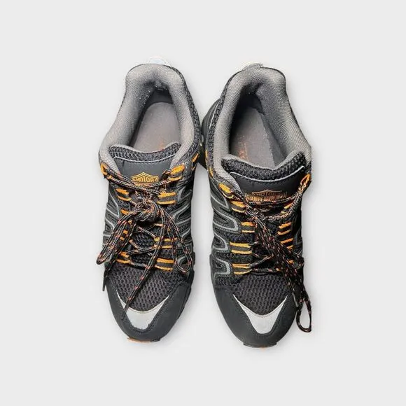 Harley-Davidson Chase‎ Athletic Hiker Shoes Mens Size 9 Black/Orange Lace Up