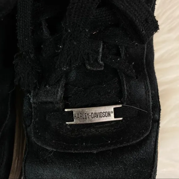 Harley-Davidson Mens Steel Toe Black Suede sneaker