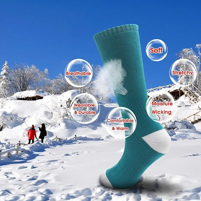 Heated Socks for Men Women Rechargeable Electric Battery Operated Heated Socks Foot Warmers for Skiing Camping Hunting Fishing Riding