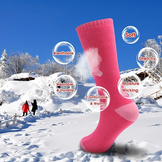 Heated Socks Rechargeable Electric Battery Heating Socks for Men Women with 3 Adjustable Heating Levels for Skiing Riding Hunting