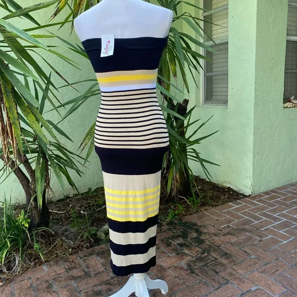 Hera Collection black and tan knit dress