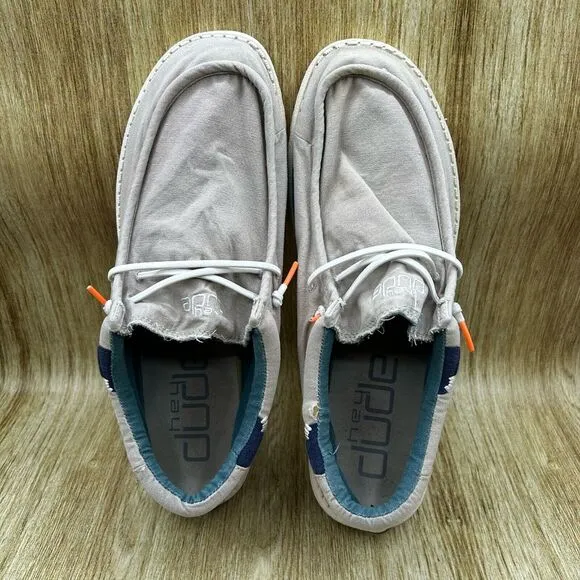 Hey Dude Shoes Wally Men's‎ Size 15 Smoke Grey Slip On Shoes Casual Boat