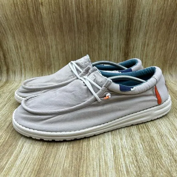 Hey Dude Shoes Wally Men's‎ Size 15 Smoke Grey Slip On Shoes Casual Boat
