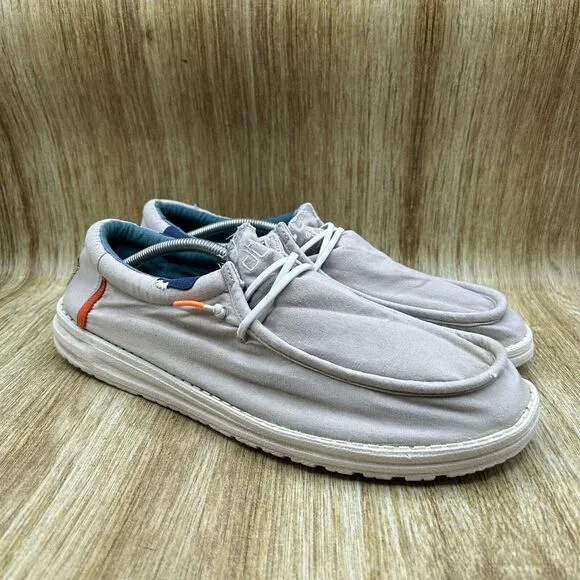 Hey Dude Shoes Wally Men's‎ Size 15 Smoke Grey Slip On Shoes Casual Boat