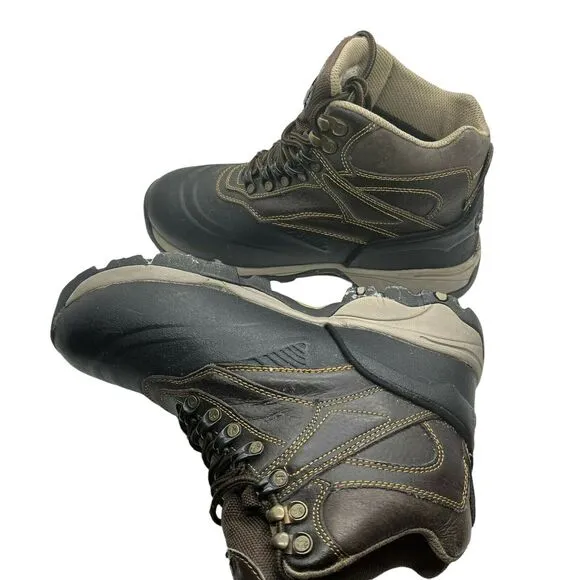 Hiking Boots Vtg Elk Woods Men's Black Brown Lace Up Waterproof Casual Size 7 M