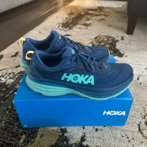 HOKA Blue and Teal Running Shoes