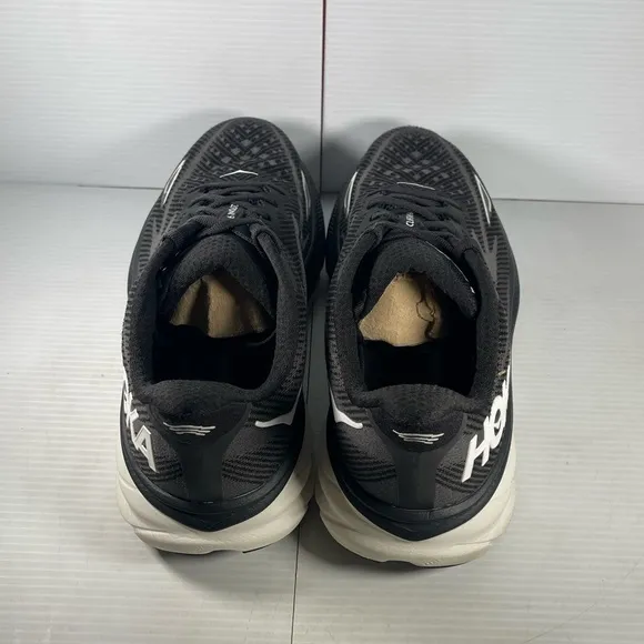 Hoka Clifton 9 - Black and White Running Shoes