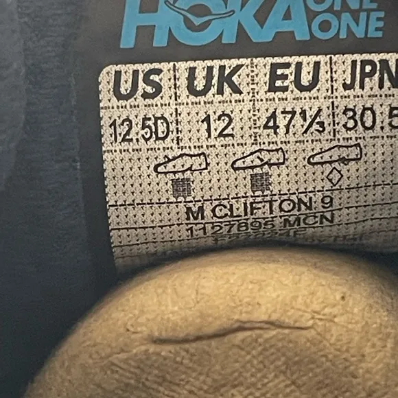 Hoka Clifton 9 - Blue and Green Running Shoes